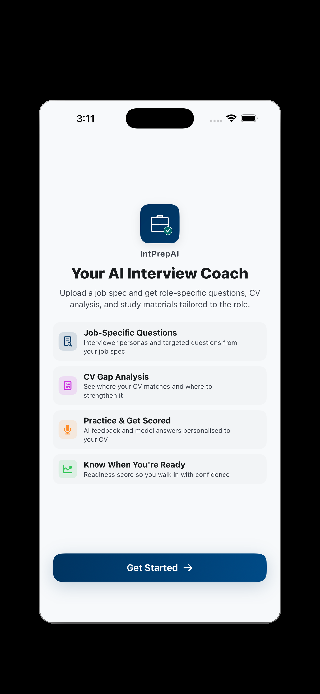 AI Interview Coach onboarding